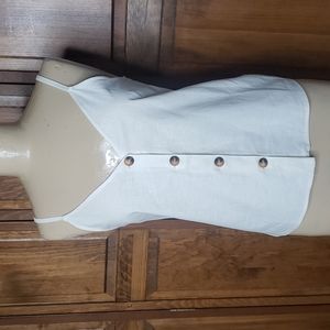 Topshop NWOT Linen Blend Tank Top, Sz 6
